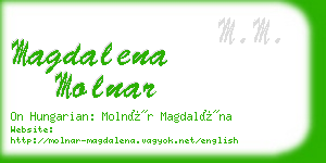 magdalena molnar business card